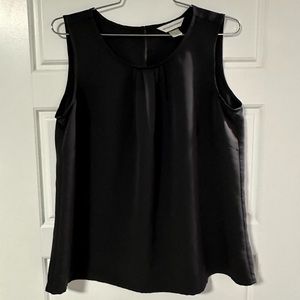 Like new Christopher & Banks black polyester tank top with keyhole back